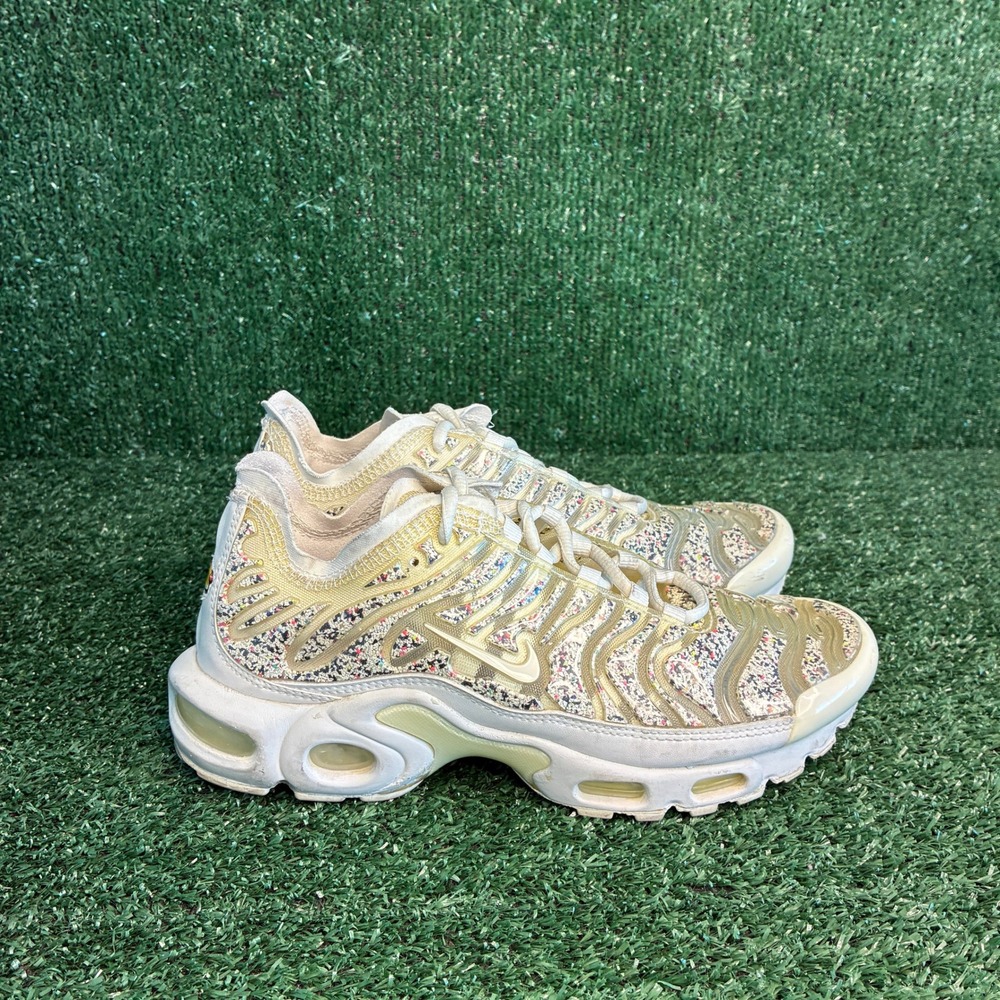 Nike Air Max Plus LX Speckle Athletic Sneakers Phantom Sail Multi Womens Sz 7.5